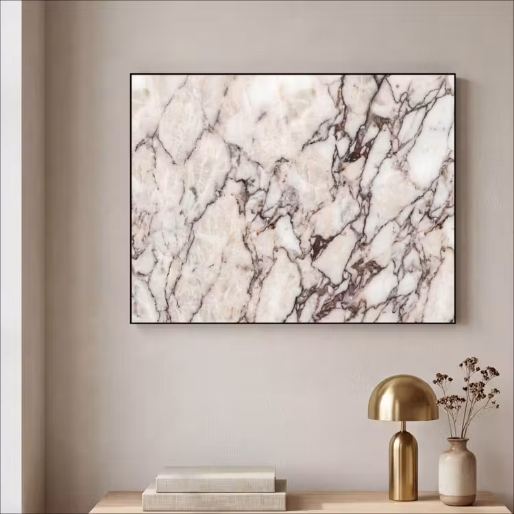 Art Frame - Marmer - Textuur - Abstract - Wit - Bruin — 3