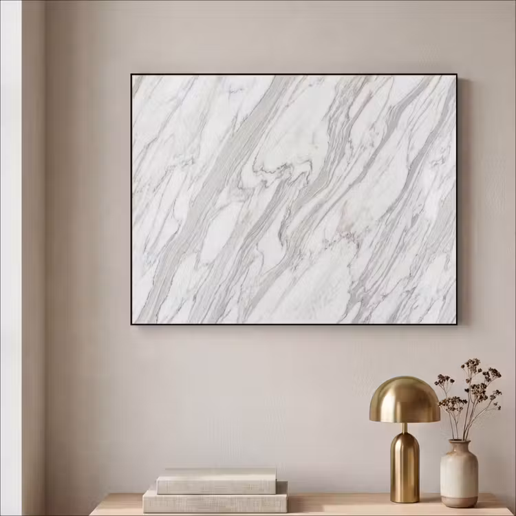 Art Frame - Marmer - Wit - Grijs - Structuur - Modern — 3