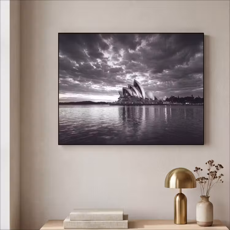 Art Frame - Architectuur - Water - Stad - Modern - Zwart-wit — 3