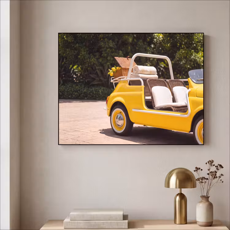 Art Frame - Auto - Picknick - Zomer - Geel — 3