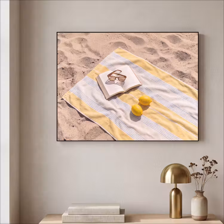 Art Frame - Boek - Zonnebril - Strand - Zomer - Geel — 3