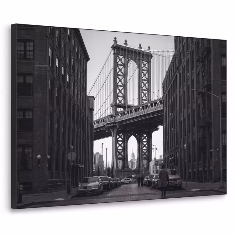 Art Frame - Brug - Stad - Architectuur - Modern - Zwart-wit — 1