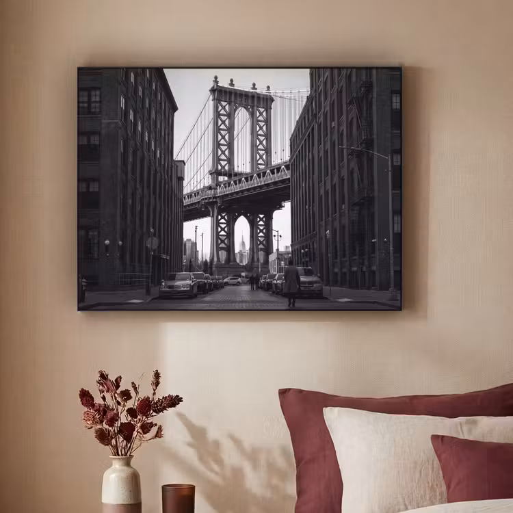 Art Frame - Brug - Stad - Architectuur - Modern - Zwart-wit — 2