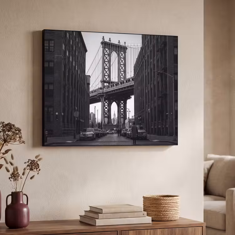 Art Frame - Brug - Stad - Architectuur - Modern - Zwart-wit — 4
