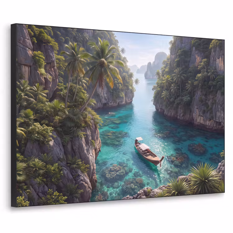Art Frame - Eiland - Tropisch - Water - Palmbomen - Natuur — 1