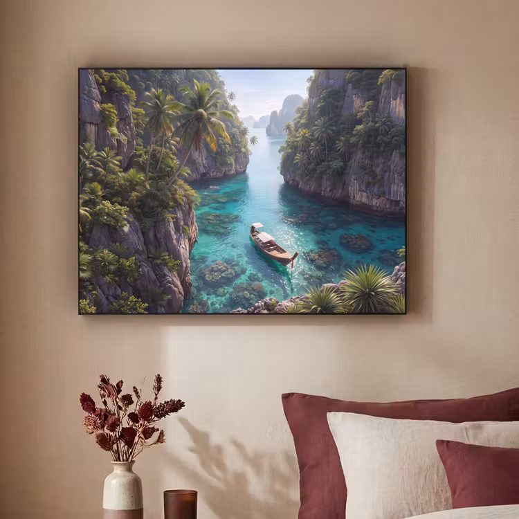Art Frame - Eiland - Tropisch - Water - Palmbomen - Natuur — 2