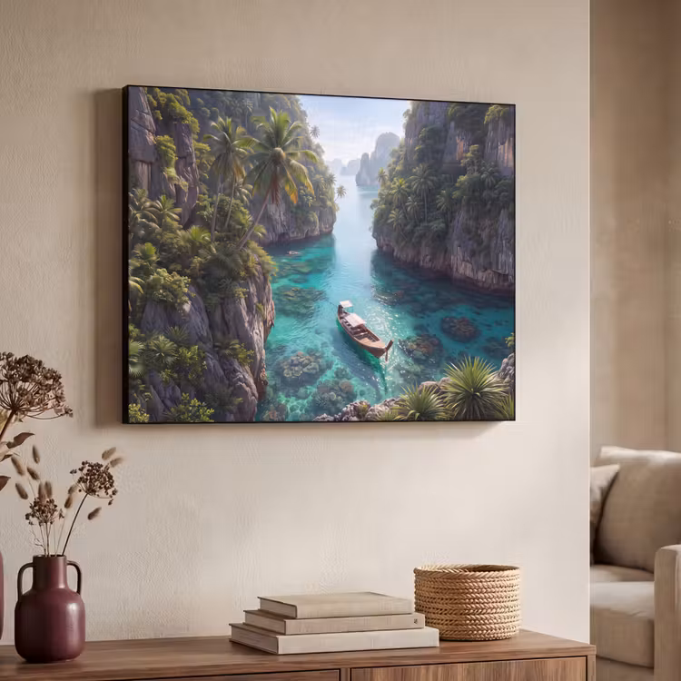 Art Frame - Eiland - Tropisch - Water - Palmbomen - Natuur — 4
