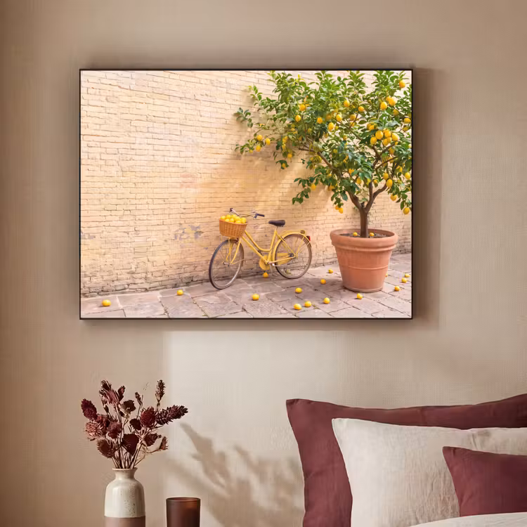 Art Frame - Fiets - Mand - Eten - Geel - Zomer — 2