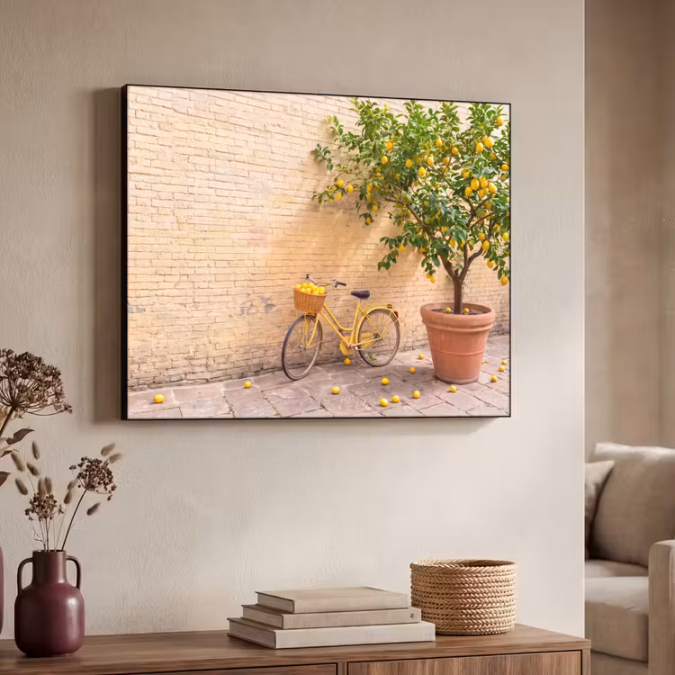 Art Frame - Fiets - Mand - Eten - Geel - Zomer — 4