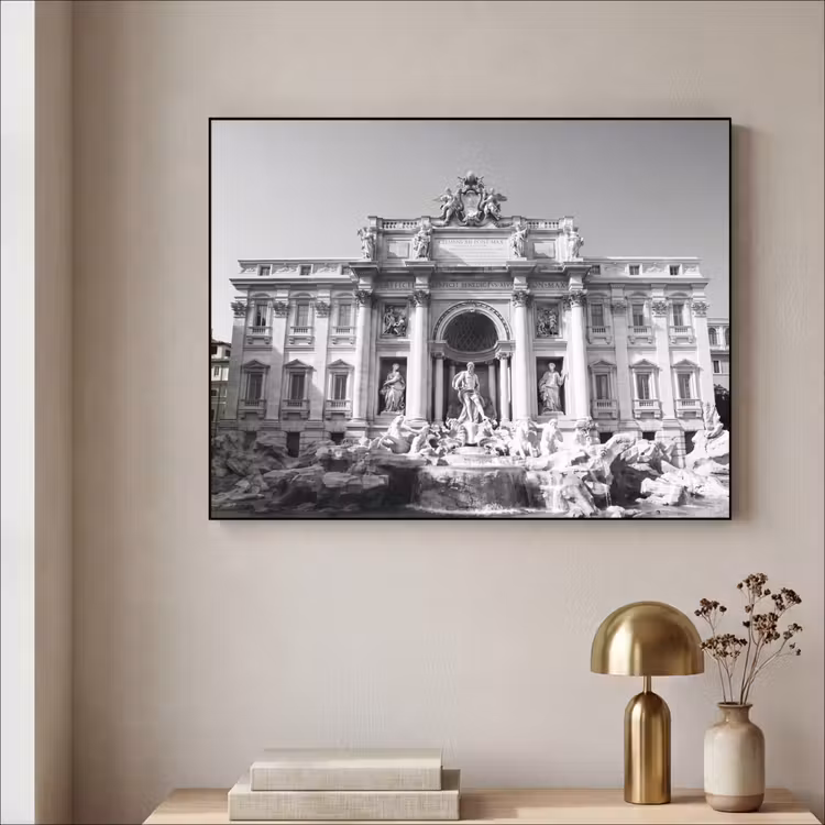 Art Frame - Fontein - Beelden - Architectuur - Zwart-wit — 3
