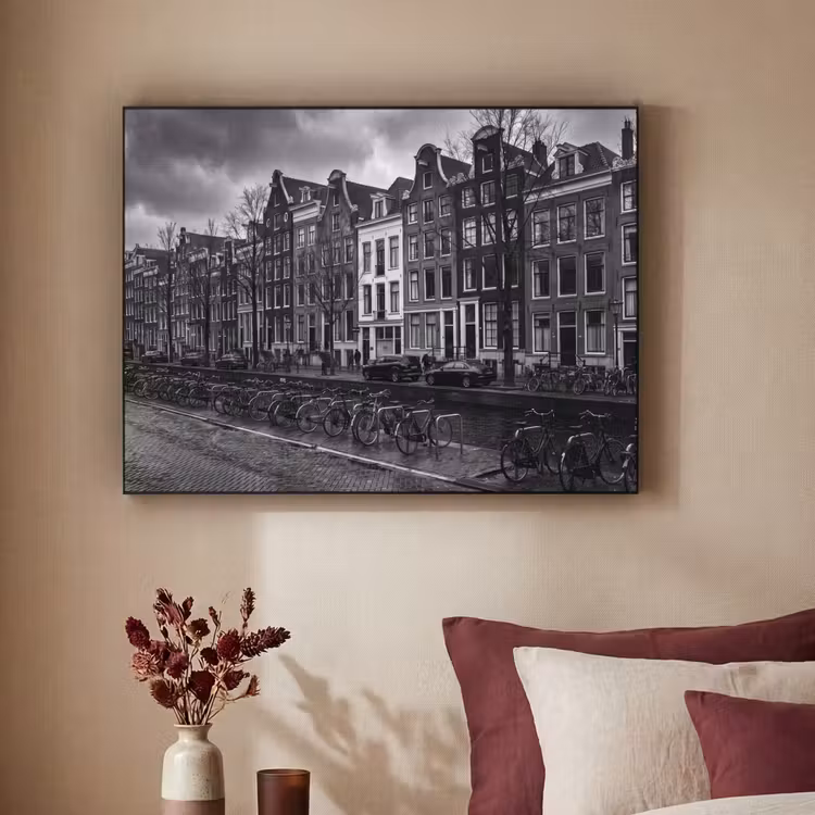 Art Frame - Huis - Gracht - Amsterdam - Architectuur - Zwart-wit — 2