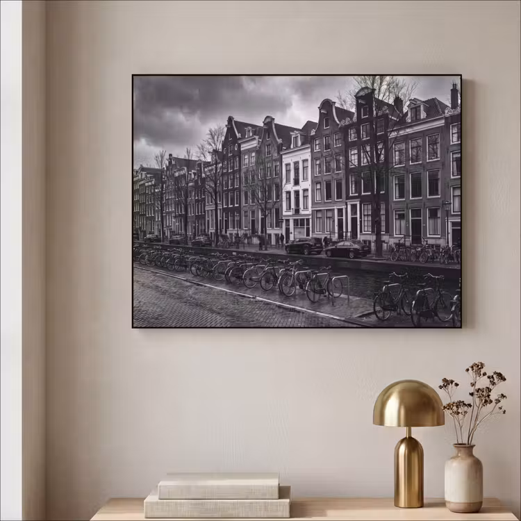 Art Frame - Huis - Gracht - Amsterdam - Architectuur - Zwart-wit — 3