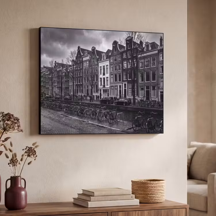 Art Frame - Huis - Gracht - Amsterdam - Architectuur - Zwart-wit — 4