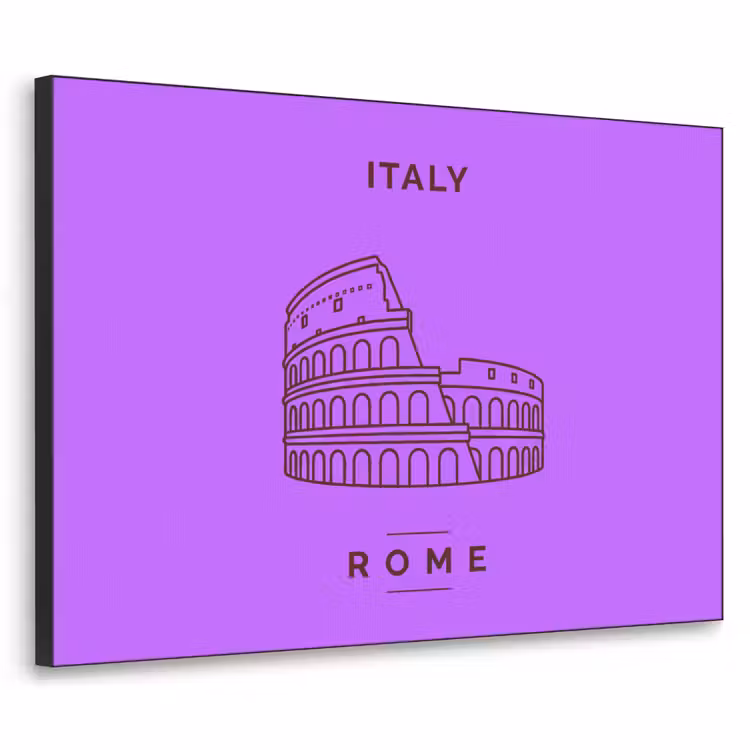 Art Frame - Architectuur - Colosseum - Rome - Minimalistisch - Paars — 1