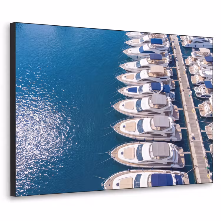 Art Frame - Boot - Jachthaven - Water - Zomer - Blauw — 1