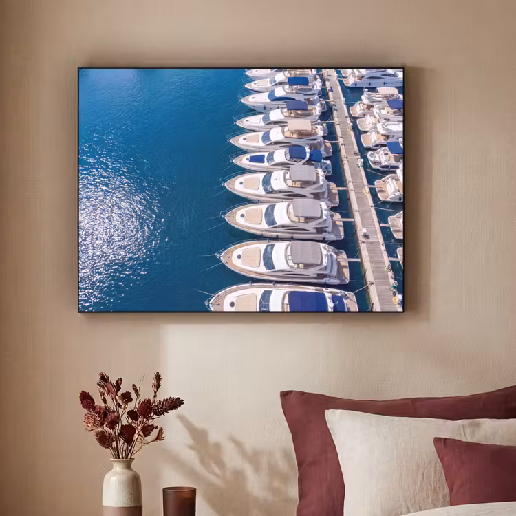 Art Frame - Boot - Jachthaven - Water - Zomer - Blauw — 2