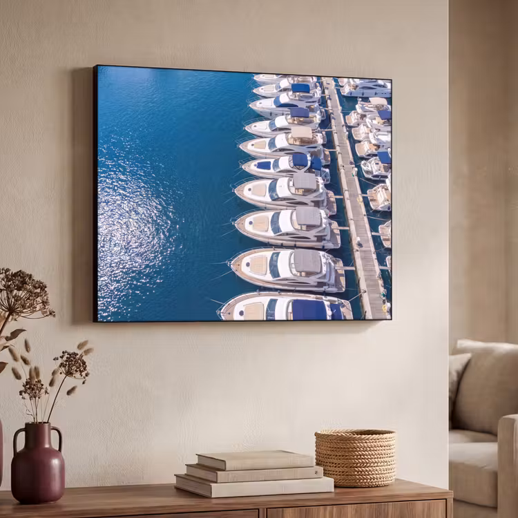 Art Frame - Boot - Jachthaven - Water - Zomer - Blauw — 4