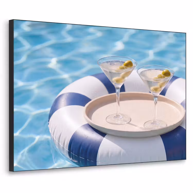 Art Frame - Cocktail - Zwembad - Zomer - Blauw — 1