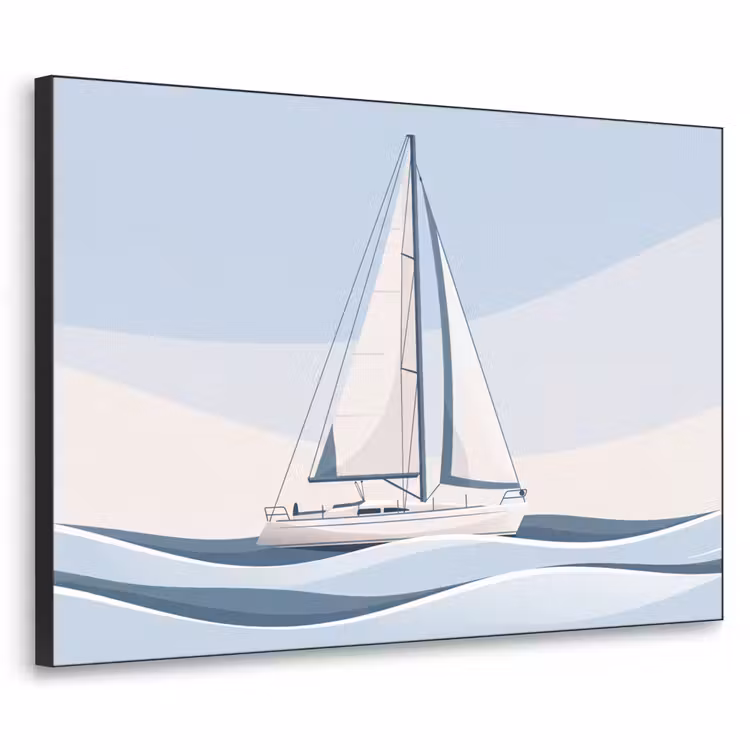Art Frame - Boot - Zeil - Zee - Modern - Beige — 1
