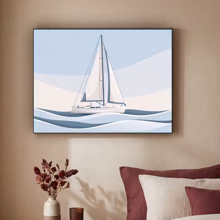 Art Frame - Boot - Zeil - Zee - Modern - Beige — 2
