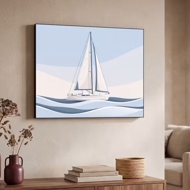 Art Frame - Boot - Zeil - Zee - Modern - Beige — 4