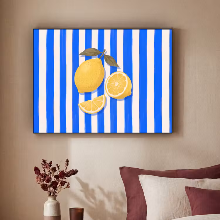Art Frame - Fruit - Citroen - Zomer - Geel - Blauw — 2