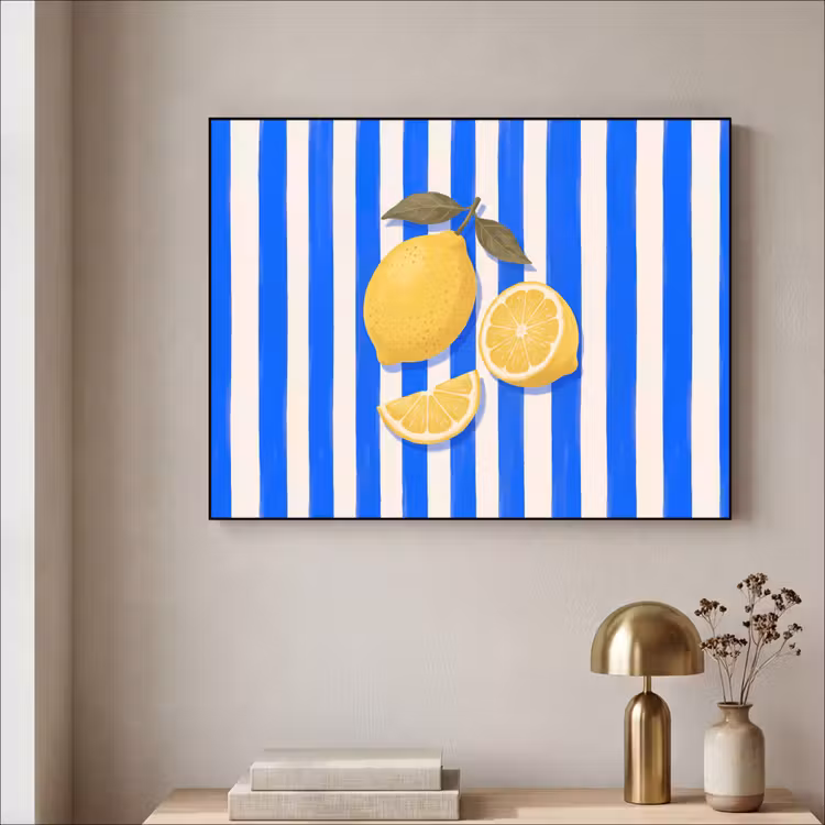 Art Frame - Fruit - Citroen - Zomer - Geel - Blauw — 3