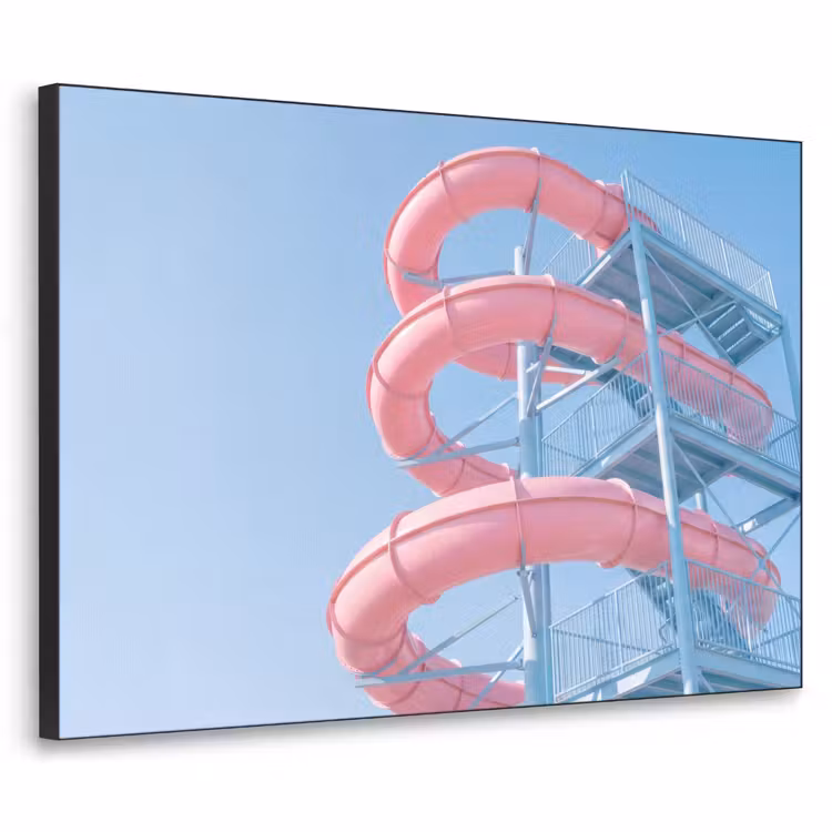 Art Frame - Glijbaan - Waterpark - Spiraal - Modern - Roze — 1