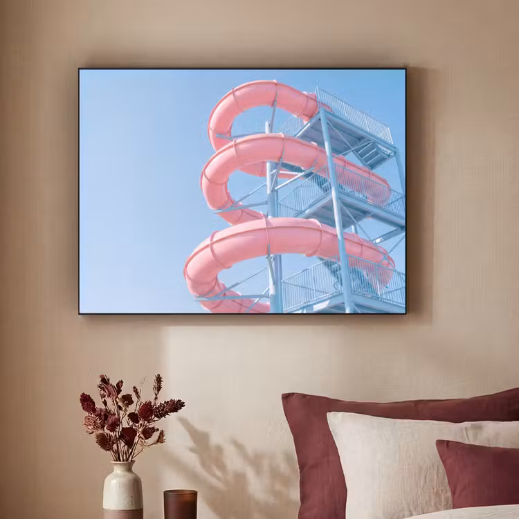 Art Frame - Glijbaan - Waterpark - Spiraal - Modern - Roze — 2