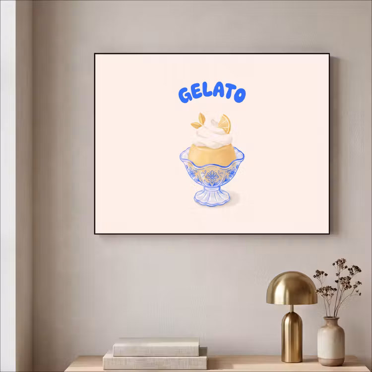 Art Frame - IJs - Citroen - Illustratie - Geel - Dessert — 3