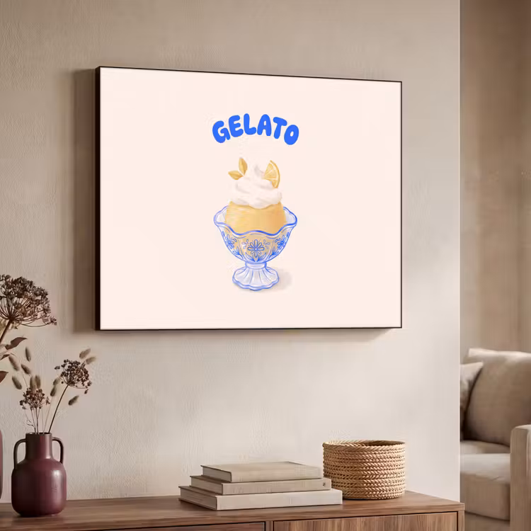 Art Frame - IJs - Citroen - Illustratie - Geel - Dessert — 4
