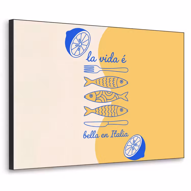 Art Frame - Italië - Eten - Citroen - Vis - Grafisch — 1