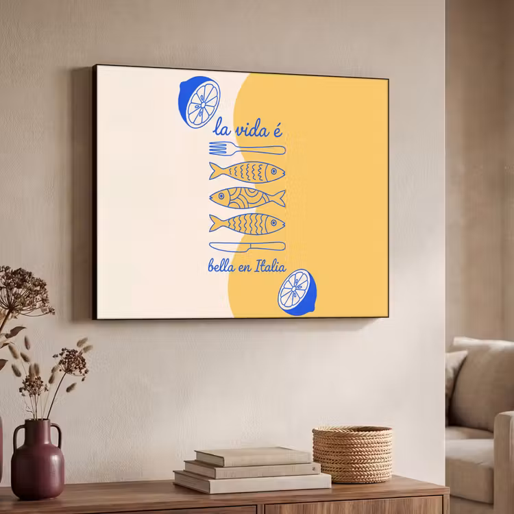 Art Frame - Italië - Eten - Citroen - Vis - Grafisch — 4