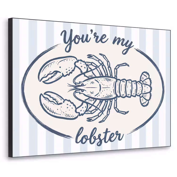 Art Frame - Kreeft - Illustratie - Liefde - Blauw - Decoratie — 1