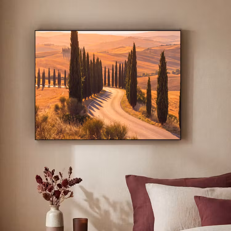 Art Frame - Landschap - Weg - Bomen - Natuur - Goud — 2
