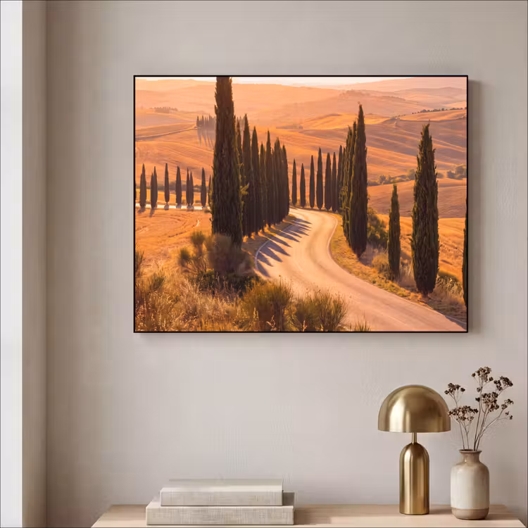 Art Frame - Landschap - Weg - Bomen - Natuur - Goud — 3