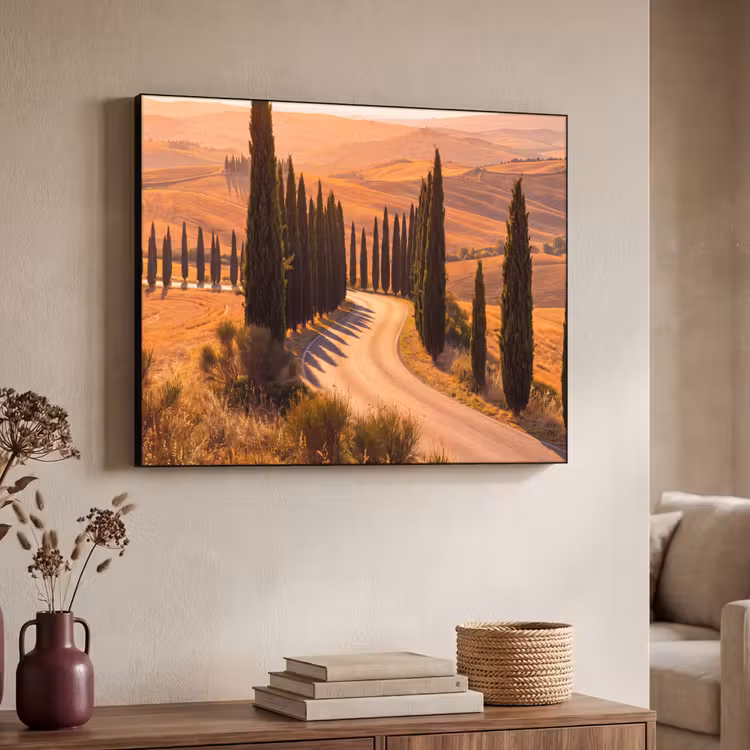 Art Frame - Landschap - Weg - Bomen - Natuur - Goud — 4