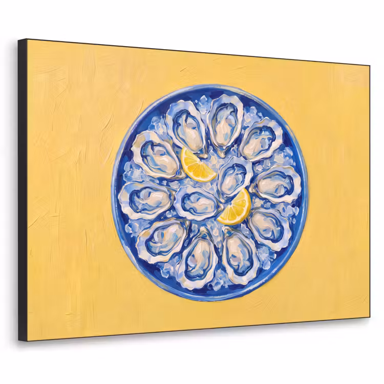 Art Frame - Oesters - Citroen - IJs - Modern - Geel — 1