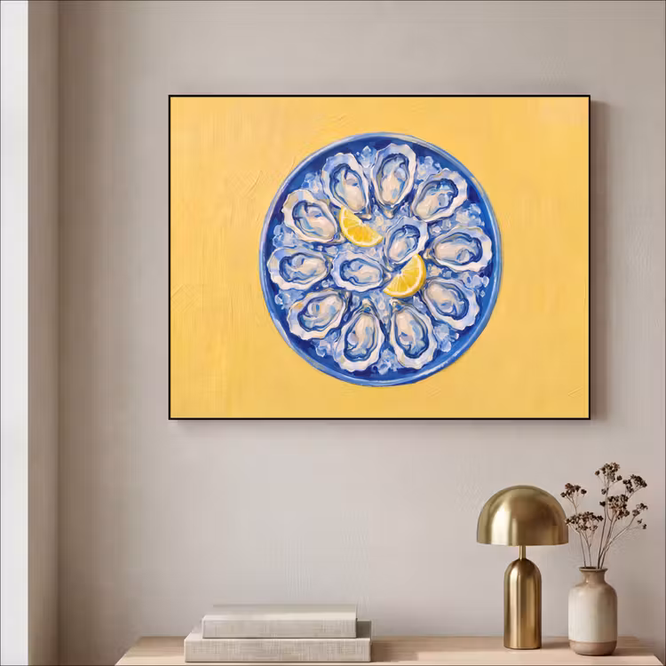 Art Frame - Oesters - Citroen - IJs - Modern - Geel — 3