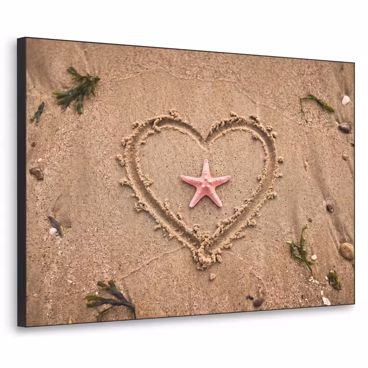Art Frame - Dieren - Hart - Strand - Zand - Roze — 1