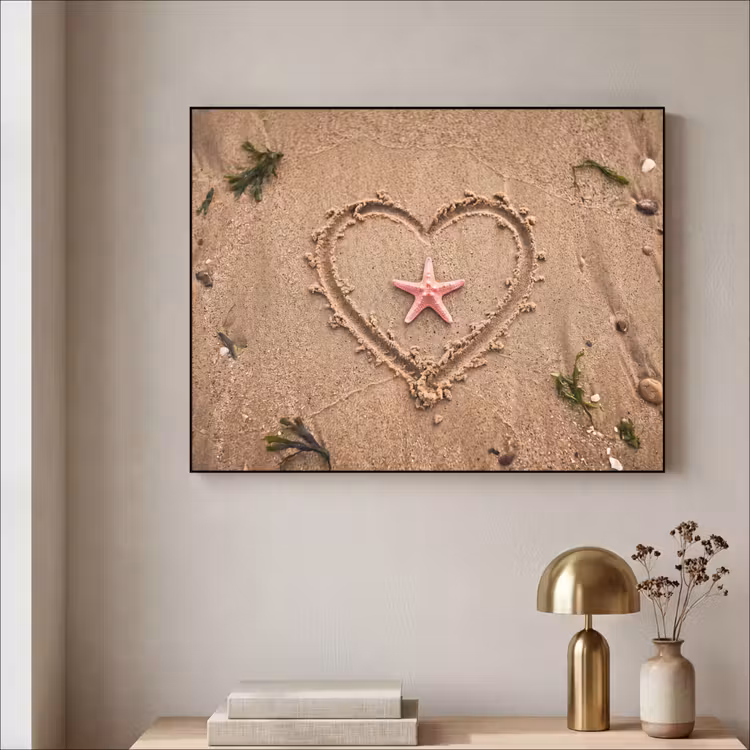 Art Frame - Dieren - Hart - Strand - Zand - Roze — 3