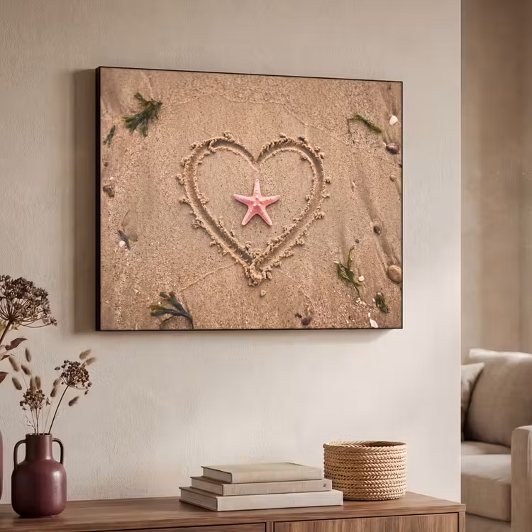 Art Frame - Dieren - Hart - Strand - Zand - Roze — 4