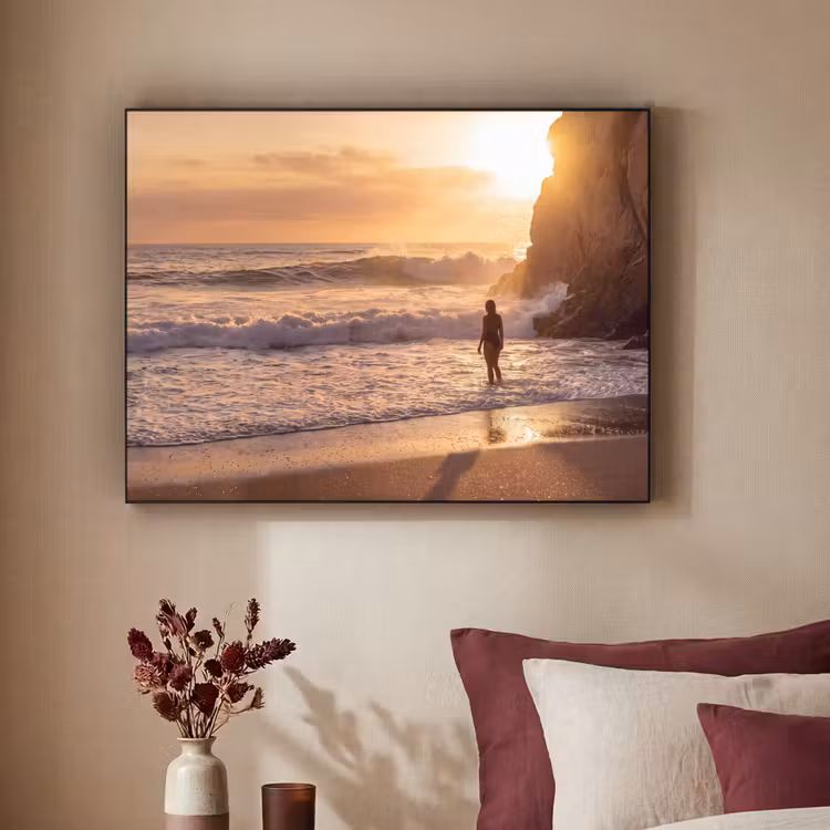 Art Frame - Mensen - Oceaan - Zonsondergang - Kust - Goud — 2