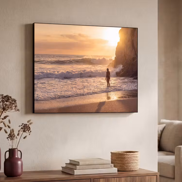 Art Frame - Mensen - Oceaan - Zonsondergang - Kust - Goud — 4