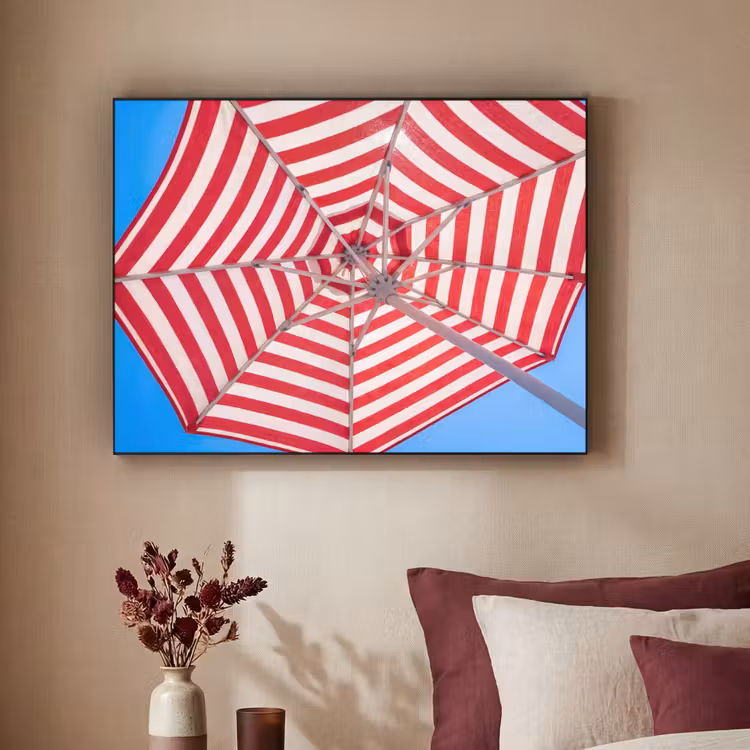 Art Frame - Parasol - Strepen - Zomer - Rood - Blauw — 2