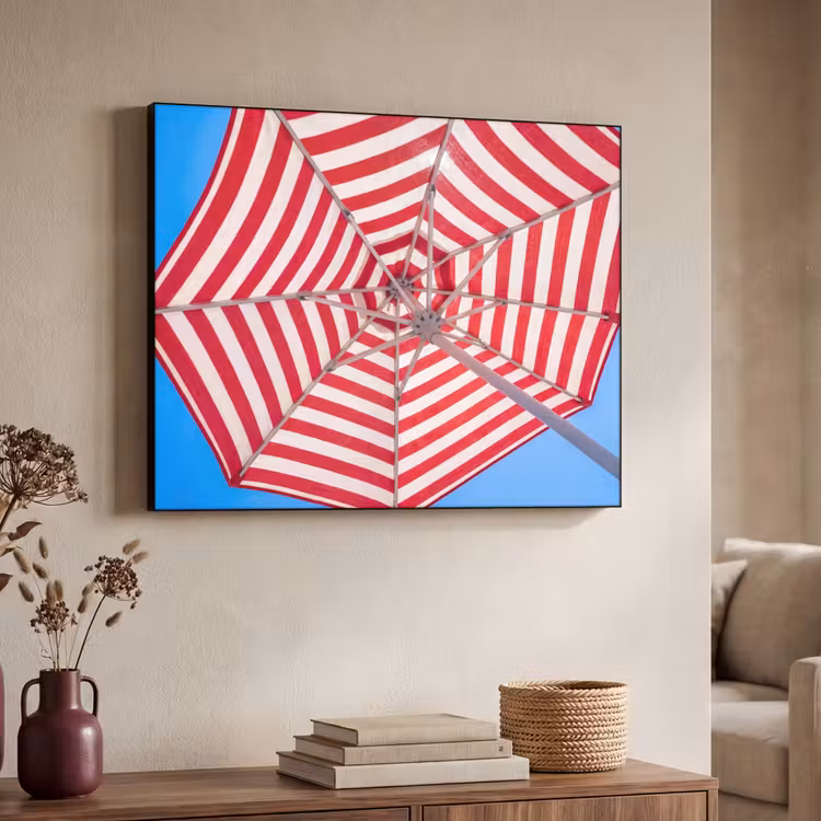 Art Frame - Parasol - Strepen - Zomer - Rood - Blauw — 4