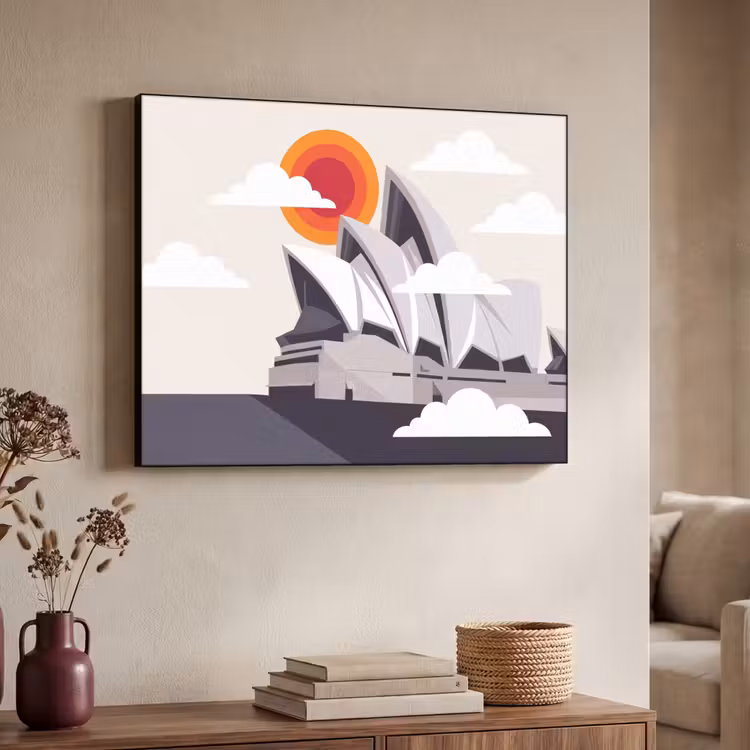 Art Frame - Architectuur - Stadsgezicht - Modern - Grijs - Oranje — 4