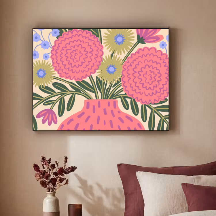 Art Frame - Bloemen - Boeket - Natuur - Abstract - Roze — 2
