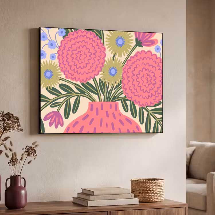 Art Frame - Bloemen - Boeket - Natuur - Abstract - Roze — 4