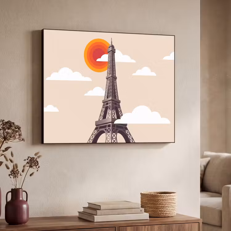 Art Frame - Eiffeltoren - Zon - Architectuur - Abstract - Beige — 4